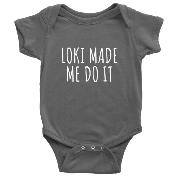 Cute Viking Baby One-Piece - Funny Pagan Baby Shirt - Loki Made Me Do It - Baby Gift Idea - Many Colors And Sizes Available - All Cotton