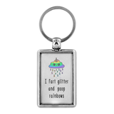 Girly Keychain - Cute Keychain For Girls - I Fart Glitter