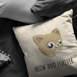 Cute Kitten Throw Pillow - Cute Romantic Gift For Loved One - Boyfriend or Girlfriend Present - Valentine or Birthday - Meow And Furever
