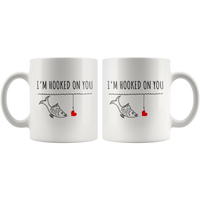 custom order - hooked on you - 11oz mug