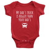 Cute Baby One-Piece - Firefighter Baby Shirt - My Dad's Truck - Firetruck One-Piece - Baby Shower Gift Idea - Many Sizes And Colors