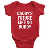 Fitness Baby One-Piece - Cute Baby Shirt - Weight Lifting Baby - Daddy's Future Lifting Buddy - Many Sizes And Colors - First Birthday Gift