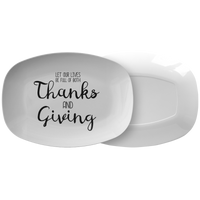 Lovely Thanksgiving Platter - Thanksgiving Home Gift - Thanksgiving Serving Dish - Thanks And Giving