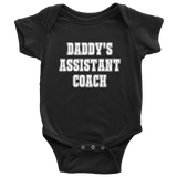 Cute Baby One-Piece - Coach Baby Shirt - Daddy's Assistant Coach - Custom Text Available - Many Sizes And Colors - Baby Shower Gift Idea