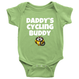 Cute Baby One-Piece- Cycling Baby Shirt - Daddy's Cycling Buddy - Customizing Available - Baby Shower Gift - Many Sizes And Colors Available