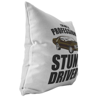 Muscle Car Throw Pillow - Funny Driving Instructor Gift - Professional Stunt Driver - Classic Car Pillow - Present For Driver