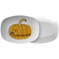 Personalized Thanksgiving Platter - Cute Fall Platter - Serving Dish - Pumpkin Platter - Fall Home GIft