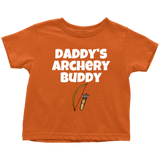 Cute Toddler Shirt - Archery Toddler Tee - Daddy's Archery Buddy - Birthday Gift Idea