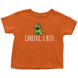 Cute Toddler Shirt - Funny Dinosaur Toddler Tee - Careful, I Bite - Cute Dinosaur Toddler Clothes - Toddler Birthday Gift - All Cotton