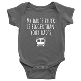 Cute Baby One-Piece - Firefighter Baby Shirt - My Dad's Truck - Firetruck One-Piece - Baby Shower Gift Idea - Many Sizes And Colors