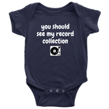 Cute Baby One-Piece- Record Collector Baby Shirt - Audiophile Baby Gift - Newborn Through 24 Months Sizes - All Cotton