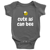 Cute Baby Bee One-Piece- Beekeeper Baby Shirt - Cute As Can Bee - Baby Shower or First Birthday Present - Many Sizes And Colors Available