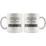 custom order - drumming in head - 11oz