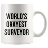 custom order - surveyor mug - world's okayest surveyor