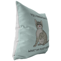 Sexy Boyfriend Gift - Sexy Throw Pillow - Husband Gift - Valentine's Day - Birthday or Anniversary Gift - You Know What My Pussy Needs