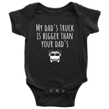 Cute Baby One-Piece - Firefighter Baby Shirt - My Dad's Truck - Firetruck One-Piece - Baby Shower Gift Idea - Many Sizes And Colors