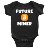 Funny Baby One-piece - Bitcoin Baby Shirt - Future Miner - Crypto Currencies - Many Sizes And Colors - All Cotton - Bitcoin Mining