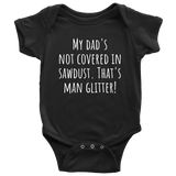 Carpenter Baby One-piece - Cute Woodworker Baby Shirt - Man Glitter - Carpenter's Baby Gift Idea - Many Sizes And Colors - All Cotton