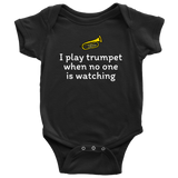 Trumpet Baby One-piece - Funny Trumpet Baby Shirt - I Play Trumpet - Trumpet Baby Gift Idea - Many Sizes And Colors Available