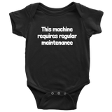 Machinist Baby One-piece - Machinist Baby Shirt - Machine Operator Baby - Regular Maintenance - Many Sizes And Colors - Baby Gift Idea