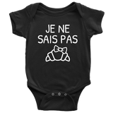 Cute French Baby One-piece - French Teacher Baby Gift - French Language Baby Bodysuit - Je Ne Sais Pas - Many Sizes And Colors Available
