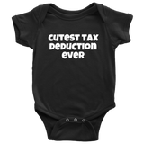 Accountant Baby One-piece - Accountant Baby Shirt - Cutest Tax Deduction Ever - Many Sizes And Colors - Baby Shower or First Birthday Gift