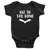 Cute Halloween Baby Shirt - Creepy Baby One-piece - Bat Baby Bodysuit - Bat To The Bone - Many Sizes And Colors - Halloween Baby Gift