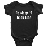 Funny Baby One-piece - Book Lover Baby Shirt - Rock Music Baby Bodysuit - Motorhead Parody - No Sleep Til Book Time - Many Sizes And Colors