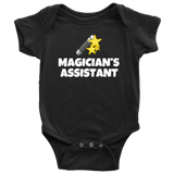 Cute Baby One-piece - Magician Baby Shirt - Magician's Assistant - Illusionist - Many Sizes And Colors - Baby Shower, First Birthday