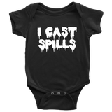 Funny Halloween Baby Shirt - Creepy Baby One-piece - Spooky Baby Bodysuit - I Cast Spills - Many Colors And Sizes - Halloween Baby Gift