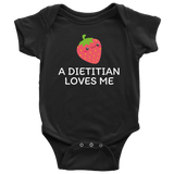 Dietitian Baby Shirt - Dietitian Baby Gift - Cute Baby One-piece - A Dietitian Loves Me - Baby Shower Gift Idea