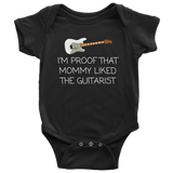 Cute Guitarist Baby One-piece - Guitar Player Baby Bodysuit - Mommy Liked The Guitarist - Guitarist Baby Gift Idea - Many Sizes And Colors