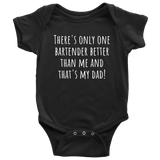 Cute Bartender Baby One-piece - Bartender Baby Shirt - Funny Baby Bodysuit - Many Sizes And Colors - Customization Available - All Cotton