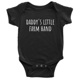 Cute Baby One-piece - Infant Bodysuit - Farming Baby Shirt - Daddy's Little Farm Hand - Cute Baby Gift - Many Sizes And Colors Available