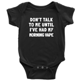Funny Baby Bodysuit - Vaping Baby One-piece - Morning Vape - Funny Baby Shower Gift - Many Sizes And Colors Available