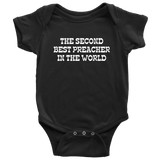 Cute Preacher Baby One-piece - Gift For Preacher or Minister Baby - Baby Bodysuit - Second Best Preacher - Baby Shower or Birthday Gift