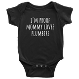 Funny Plumber Baby Shirt - Plumber Baby One-piece - Mommy Loves Plumbers - Baby Shower Gift Idea - Many Sizes And Colors Available
