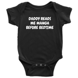 Funny Manga Baby One-piece - Manga Nerd Baby Shirt - Manga Baby Gift - Daddy Reads Me Manga - Many Sizes And Colors - All Cotton