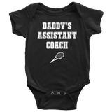 Cute Baby One-piece - Coach Baby Shirt - Daddy's Assistant Coach - Custom Text Available - Many Sizes And Colors - Baby Shower Gift Idea