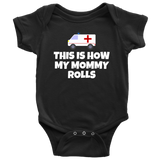 Cute Ambulance Baby One-piece - Paramedic Baby Shirt - EMT, EMS Baby Clothes - How My Mommy Rolls - Many Sizes And Colors - All Cotton