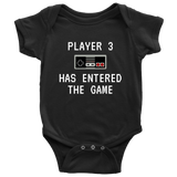 Cute Baby One-piece - Gaming Baby Bodysuit - Video Game Baby Shirt - Player 3 Entered The Game - Many Sizes And Colors Available - Baby Gift
