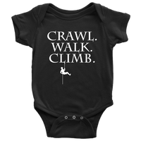 Rock Climber Baby Shirt - Rock Climbing Baby One-piece - Climber Baby Bodysuit - Crawl Walk Climb - Baby Shower Gift - All Cotton