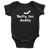 Cute Halloween Baby Shirt - Bat Baby One-piece - Bat Baby Gift - Batty For Daddy - Halloween Baby Gift - Many Sizes And Colors