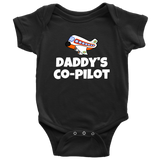 Cute Pilot Baby Shirt - Aviator Baby One-piece - Daddy's Co-pilot - Many Sizes And Colors - Baby Shower Gift Idea