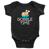 Thanksgiving Baby Bodysuit - Gobble Time - Roast Turkey Baby One-Piece - Many Sizes And Colors