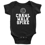 Volleyball Baby Bodysuit - Volleyball Player Baby Gift - Volleyball Baby One-piece - Crawl Walk Spike - First Birthday or Baby Shower Gift