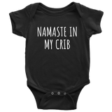 Cute Yoga Baby One-piece - Funny Yoga Baby Bodysuit - Yogi, Yogini Baby Shirt - Namaste In My Crib - Many Sizes And Colors