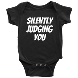 Funny Baby One-piece - Cute Baby Shirt - Infant Bodysuit - Silently Judging You - Funny and Cute Baby Gift - Many Sizes And Colors