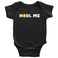 Funny Baby One-piece - Bitcoin Baby Shirt - Hodl Me - Crypto Currencies - Many Sizes And Colors - All Cotton - Bitcoin Mining