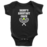 Cute Baby One-piece - Coach Baby Shirt - Daddy's Assistant Coach - Custom Text Available - Many Sizes And Colors - Baby Shower Gift Idea